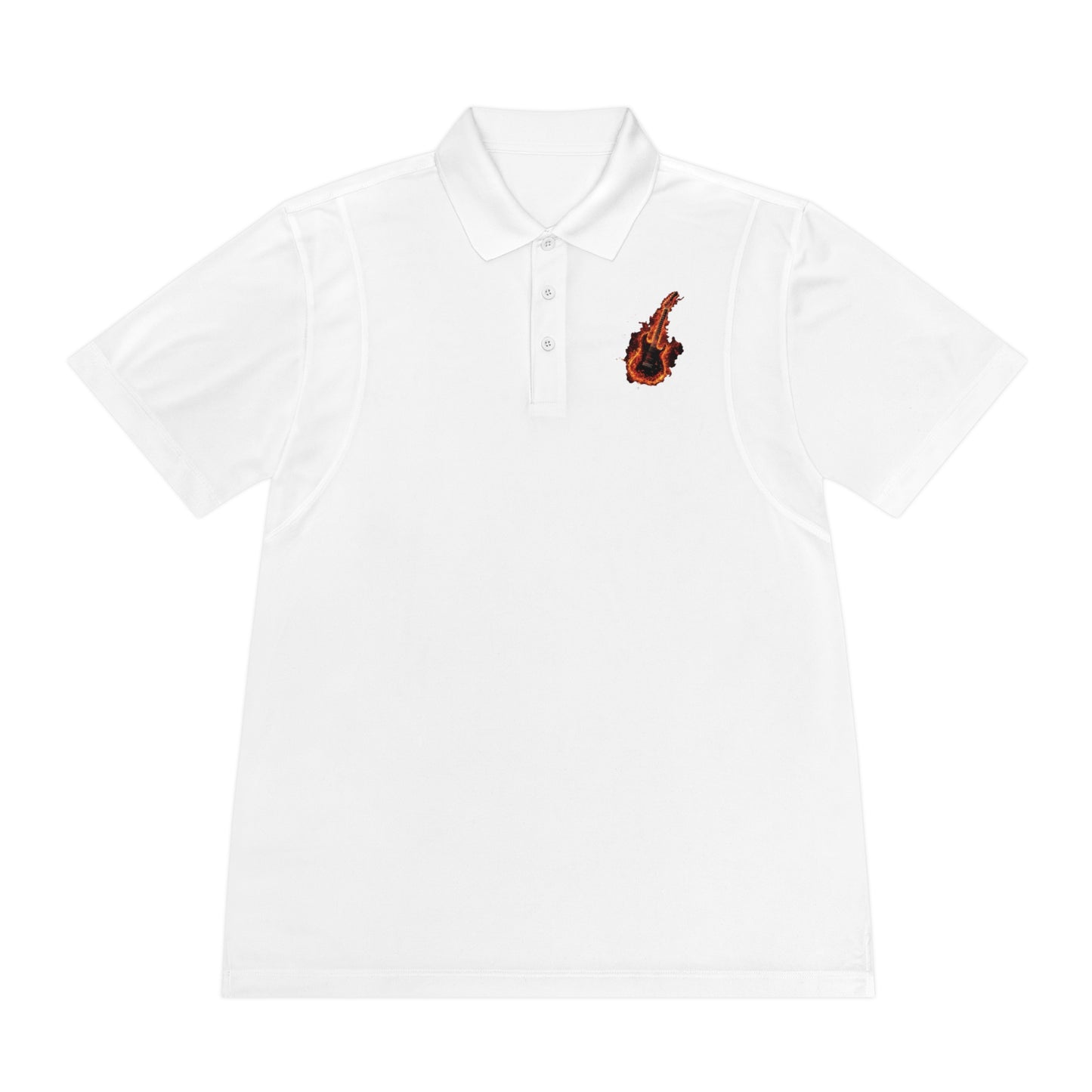 Flaming Guitar Polo Shirt